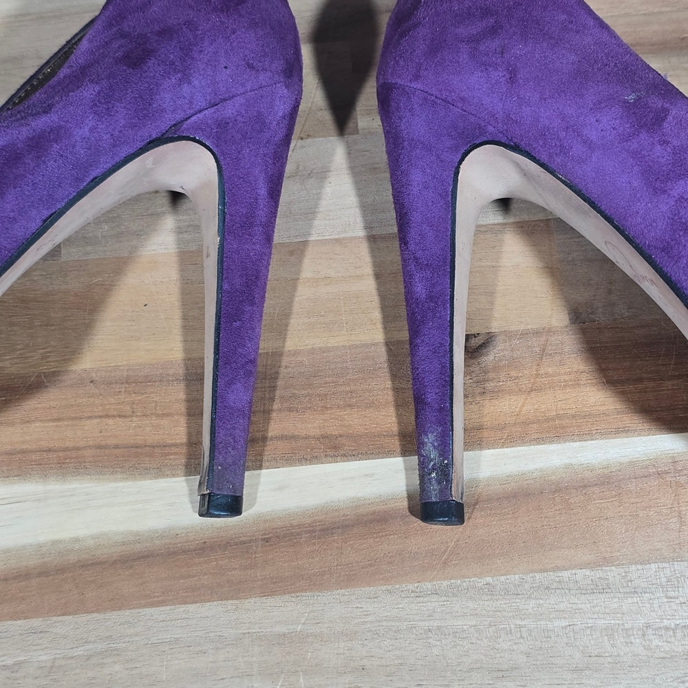 Sam Edelman Yasmine Stiletto Pumps Snake Trim Purple Suede Women's Size 9M‎ - Picture 14 of 16